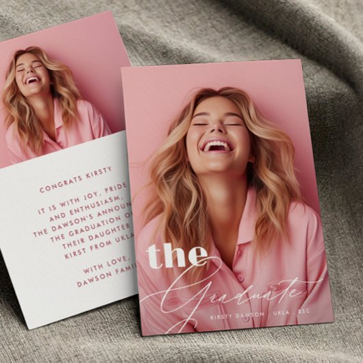 Leuk het AFSTUDEREN script twee foto AFSTUDEREN Aankondiging