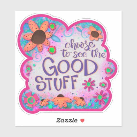 Leuk Het Goede Spul Meisje Roze Inspirivity Sticke Sticker (Vel)