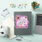 Leuk Het Goede Spul Meisje Roze Inspirivity Sticke Sticker (iPad Cover)