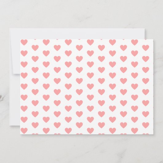 Leuk Het is een meisje Baby Shower Roze harten Fot Kaart (Achterkant)