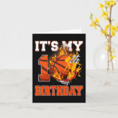 Leuk, het is mijn 10e verjaardag 10 jaar oud baske kaart (Gele Bloem)