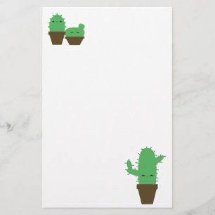 Leuk het plantbriefpapier van cactussenkawaii briefpapier