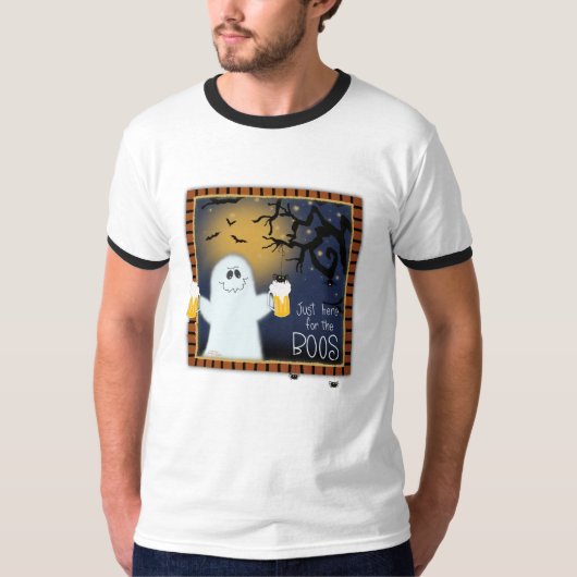 Leuk hier voor de Boos Halloween Ghost Beer T-shirt (Voorkant)