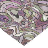 Leuk Hip Paarse Violet Zwart Mozaïek Kunstpatroon Medium Tafelloper (Hoek)