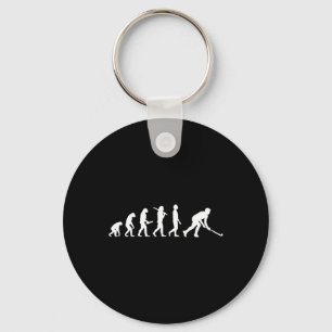 Leuk hockey evolutie cadeau voor hockey spelers sleutelhanger