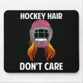 Leuk Hockey Haar Maakt Wintersports Vrouw Hoc niet Muismat (Voorkant)