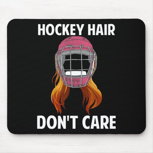 Leuk Hockey Haar Maakt Wintersports Vrouw Hoc niet Muismat (Voorkant)