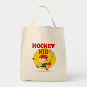 leuk hockey kind cartoon tote bag