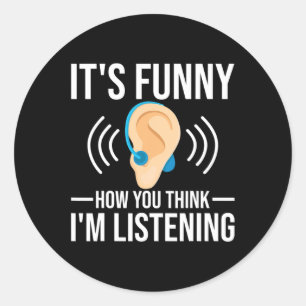Leuk hoe je denkt doof bewustzijn ronde sticker