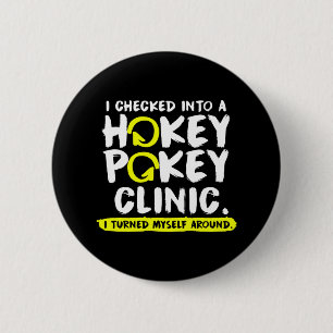 Leuk Hokey Pokey Clinic Hockey Pokey Gift Ronde Button 5,7 Cm