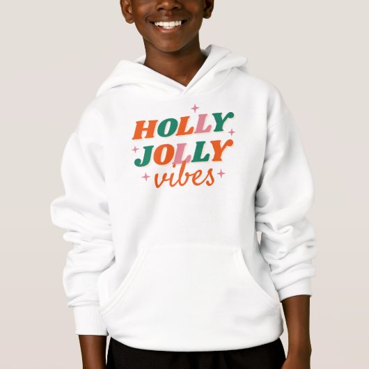 Leuk Holly Jolly Vibes kerstontwerp (Voorkant)