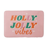 Leuk Holly Jolly Vibes kerstontwerp Badmat (Voorkant)