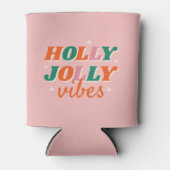 Leuk Holly Jolly Vibes kerstontwerp Blikjeskoeler (Voorkant)