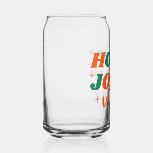 Leuk Holly Jolly Vibes kerstontwerp Blikvorm Glas (Rechts)