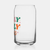 Leuk Holly Jolly Vibes kerstontwerp Blikvorm Glas (Links)