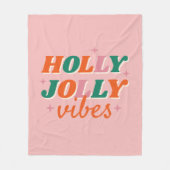 Leuk Holly Jolly Vibes kerstontwerp Fleece Deken (Voorkant)