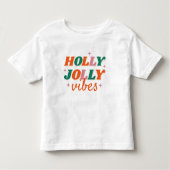 Leuk Holly Jolly Vibes kerstontwerp Kinder Shirts (Voorkant)