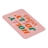 Leuk Holly Jolly Vibes kerstontwerp Magneet (Rechterzijde)