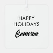 Leuk Holly Jolly Vibes kerstontwerp Metalen Ornament (Achterkant)