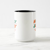 Leuk Holly Jolly Vibes kerstontwerp Mok (Midden)