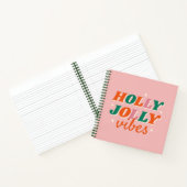 Leuk Holly Jolly Vibes kerstontwerp Notitieboek (Binnen)