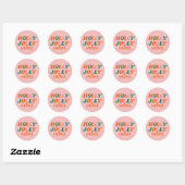 Leuk Holly Jolly Vibes kerstontwerp Ronde Sticker (Vel)