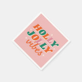 Leuk Holly Jolly Vibes kerstontwerp Servet (Hoek)