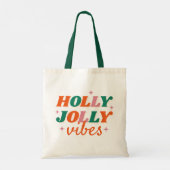 Leuk Holly Jolly Vibes kerstontwerp Tote Bag (Achterkant)
