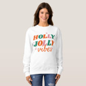 Leuk Holly Jolly Vibes kerstontwerp Trui (Voorkant volledig)