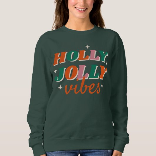 Leuk Holly Jolly Vibes kerstontwerp Trui (Voorkant)