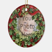 Leuk Holly Wreath Baby's eerste kerst Ornament (Links)