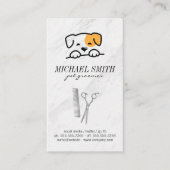 Leuk hondenpictogram | Groomer Tools Visitekaartje (Voorkant)