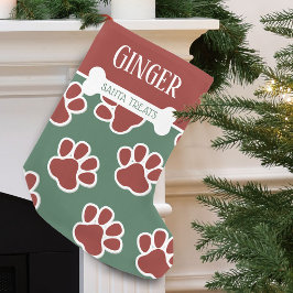 Leuk hondenpootpatroon Persoonlijk Kleine Kerstsok