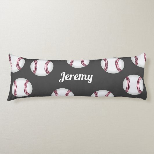 leuk honkbal voeg om het even welke naam of teksts lichaamskussen (Voorkant)