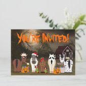 Leuk Horsey Halloween Vakantie Paard Party Kaart (Staand voorkant)
