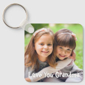 Leuk hou je oma foto aangepaste tekstkleur sleutelhanger (Voorkant)