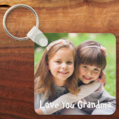 Leuk hou je oma foto aangepaste tekstkleur sleutelhanger (Voorkant)