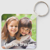 Leuk hou je oma foto aangepaste tekstkleur sleutelhanger (Achterkant)