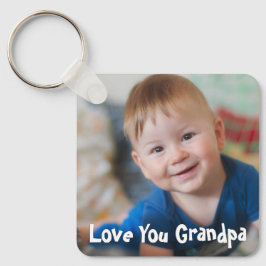 Leuk hou van je opa foto sleutelhanger