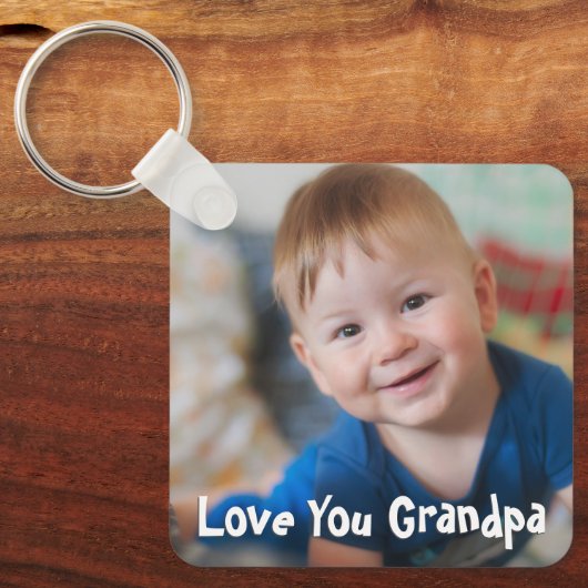 Leuk hou van je opa foto sleutelhanger (Voorkant)