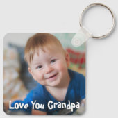 Leuk hou van je opa foto sleutelhanger (Achterkant)