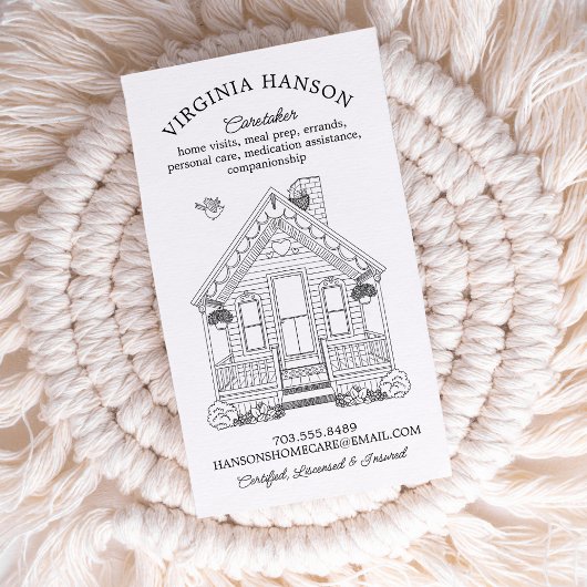 Leuk huis eenzijdige verzorger visitekaartje
