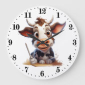 Leuk huis of kantoor koe liefhebbers grote klok (Voorkant)