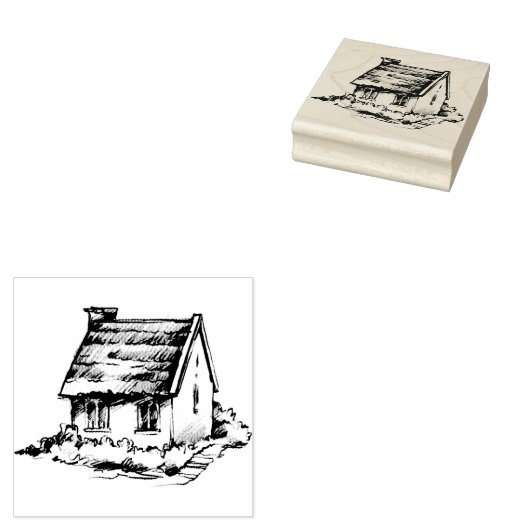 Leuk Huis Rubber Stamp Rubberstempel (Gestempeld)