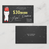 Leuk huisdier Vrolijk kerstcadeau Kaarten Visitekaartje (Voorkant / Achterkant)