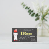 Leuk huisdier Vrolijk kerstcadeau Kaarten Visitekaartje (Staand voorkant)