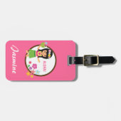 Leuk Hula Meisje Hawaiiaanse Luau Themed Bagagelabel (Voorkant horizontaal)