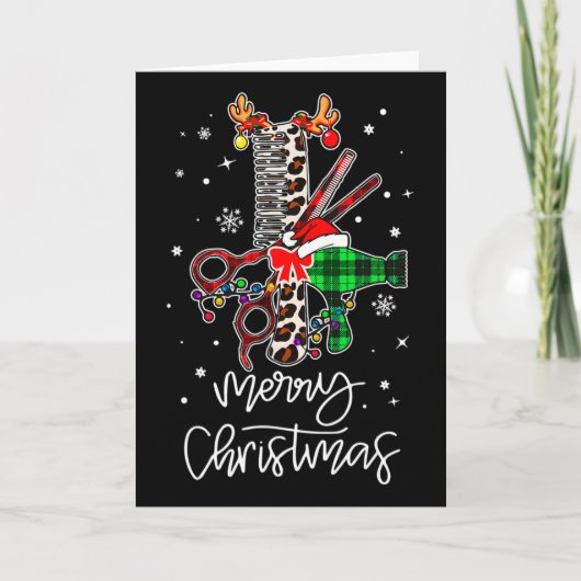 Leuk hulpmiddel kapper Kappers Merry Christmas Kap Kaart (Voorkant)