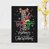 Leuk hulpmiddel kapper Kappers Merry Christmas Kap Kaart (Gele Bloem)
