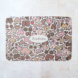 Leuk humor neutraal borstpatroon badmat